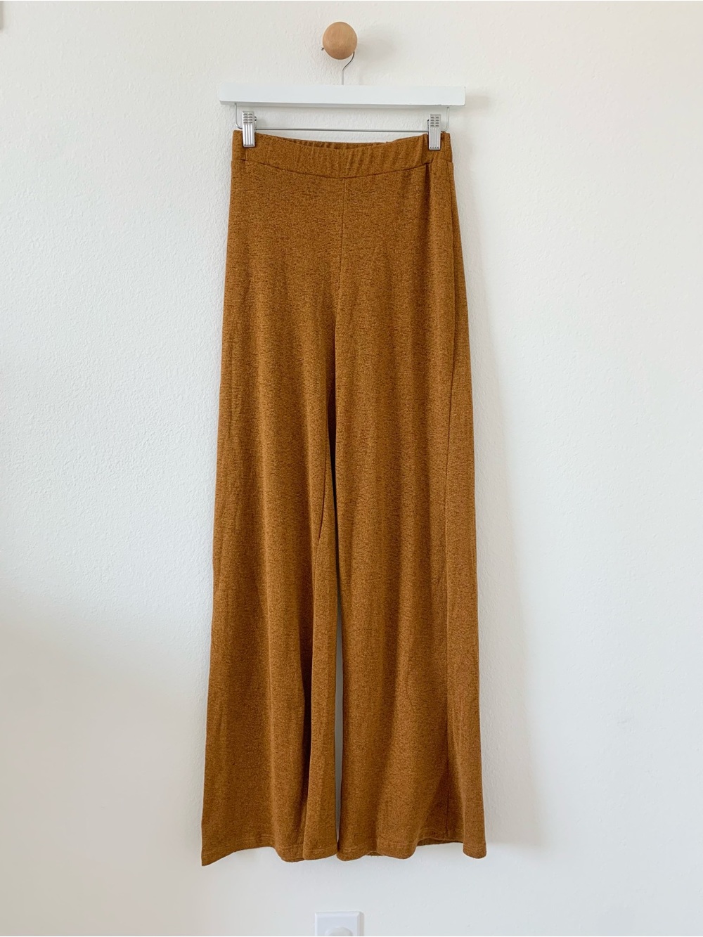 Zara Trafaluc Brown Orange Wide Leg Loose Fit Pants Small